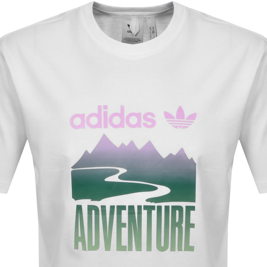 Alternative Image for Productadidas Originals Adventure Logo T Shirt White2